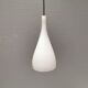 French hanging lamp in milky white glass, model gin fizz, produced by sce