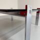 Smoked glass and chrome steel coffee table, Italian design from the 70s