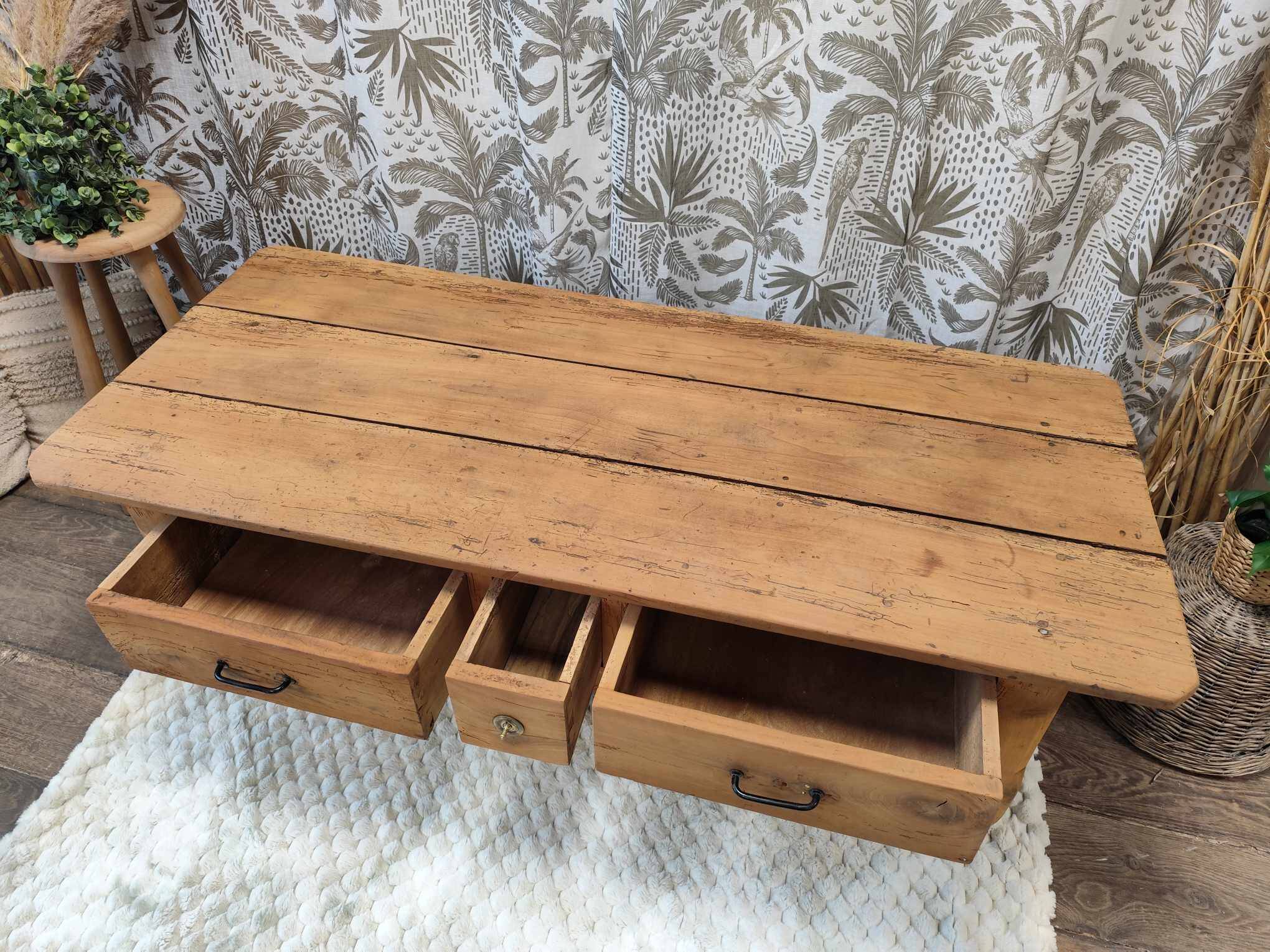 Wooden coffee table