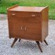 Vintage oak chest of drawers feet compass and fins of the 50s 2 doors 1 drawer