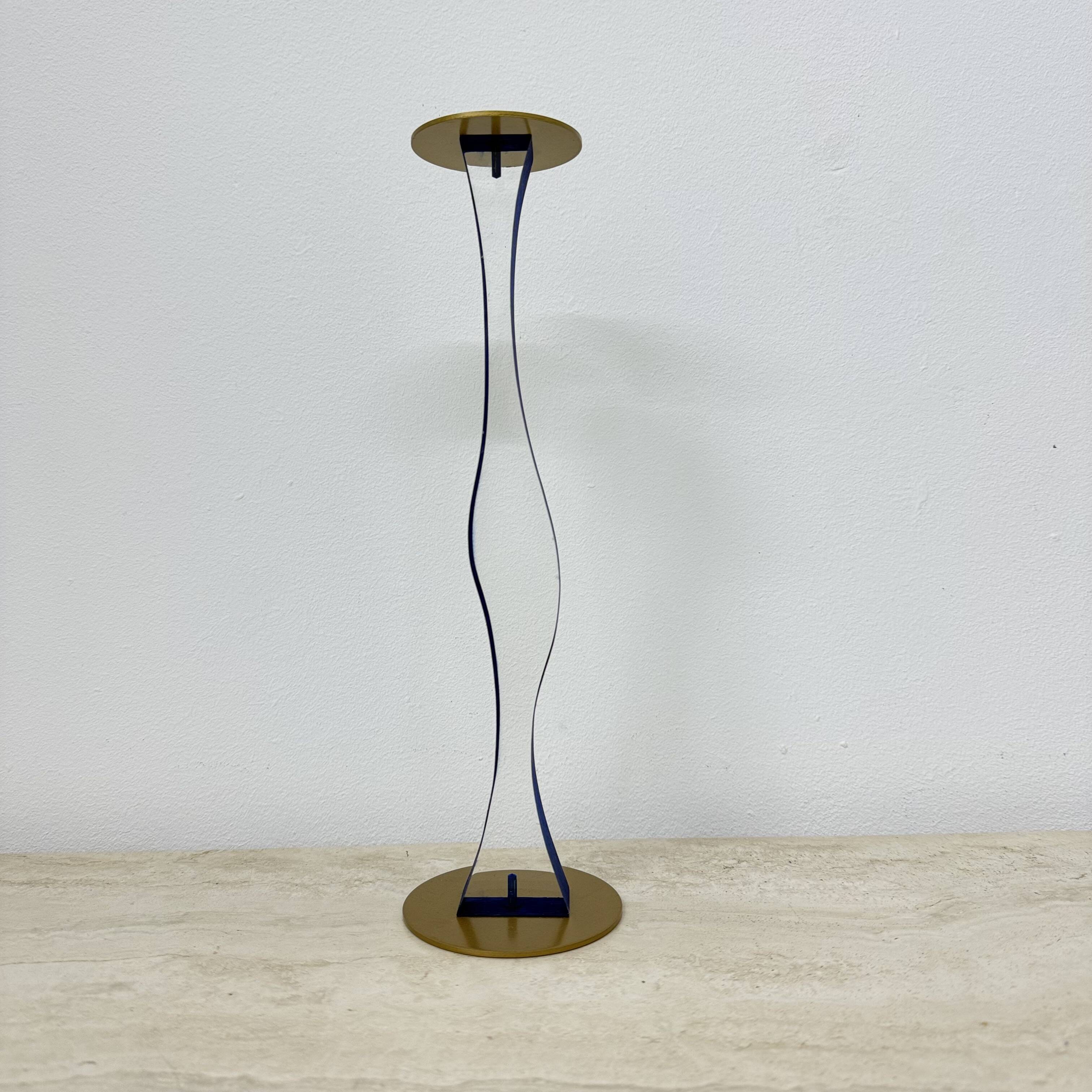 Lucite Cec Lepage style lucite candle stick , 1980s