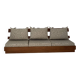 1970s wooden wall bench