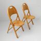 Set of 2 vintage folding chairs from the 1970s, by Achille and Pier Giacomo Castiglioni for Bernini.