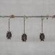 Trio of Unusual Brutalist Late 20th Swedish Pendant Lights