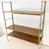 Etagere vintage string metal faux wood very deco 1960