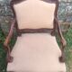 Pair of Louis XV-style walnut armchairs