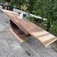 Renovated wooden table with extensions.