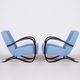 Pair of blue Halabala armchairs made in 1930s Czechia by Up Zavody