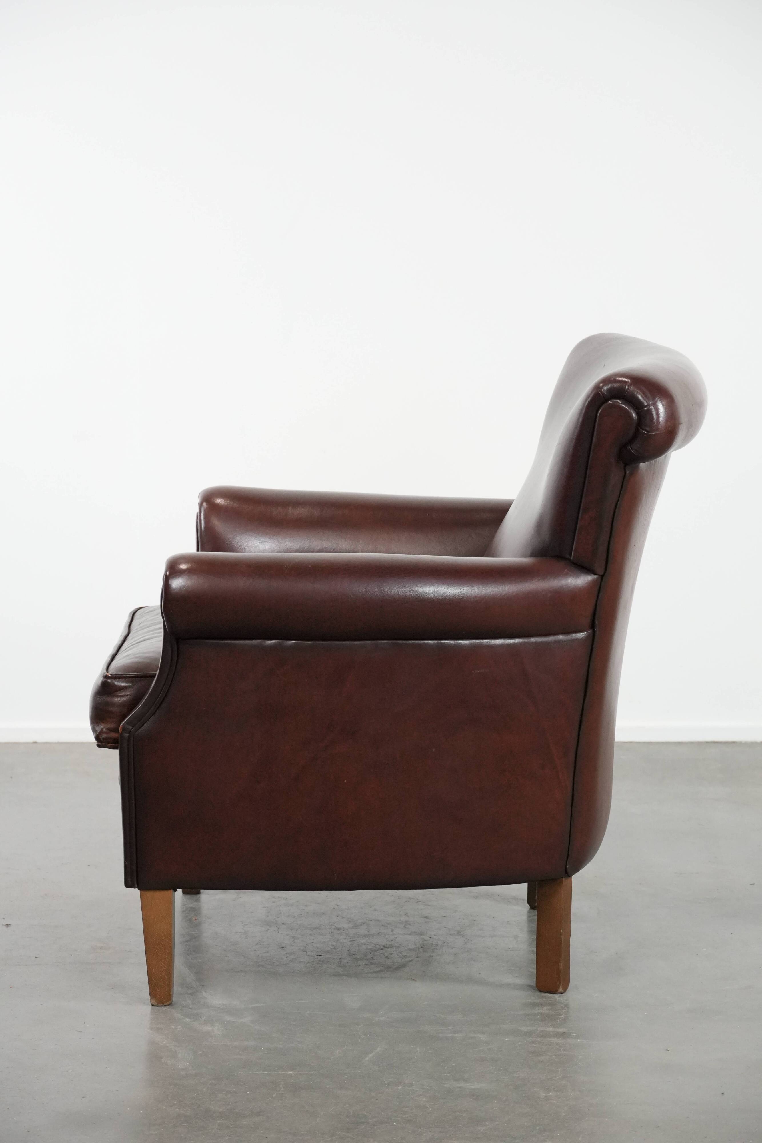 Luxury Sheep Leather Armchair with a Timeless Look