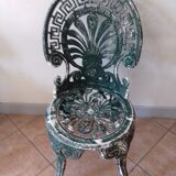 3 jardin chaises in aluminiun cast iron