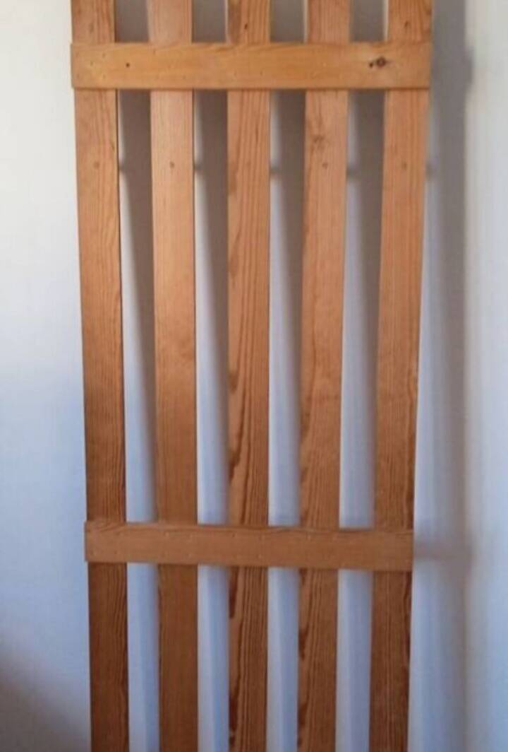 Vintage pine coat rack