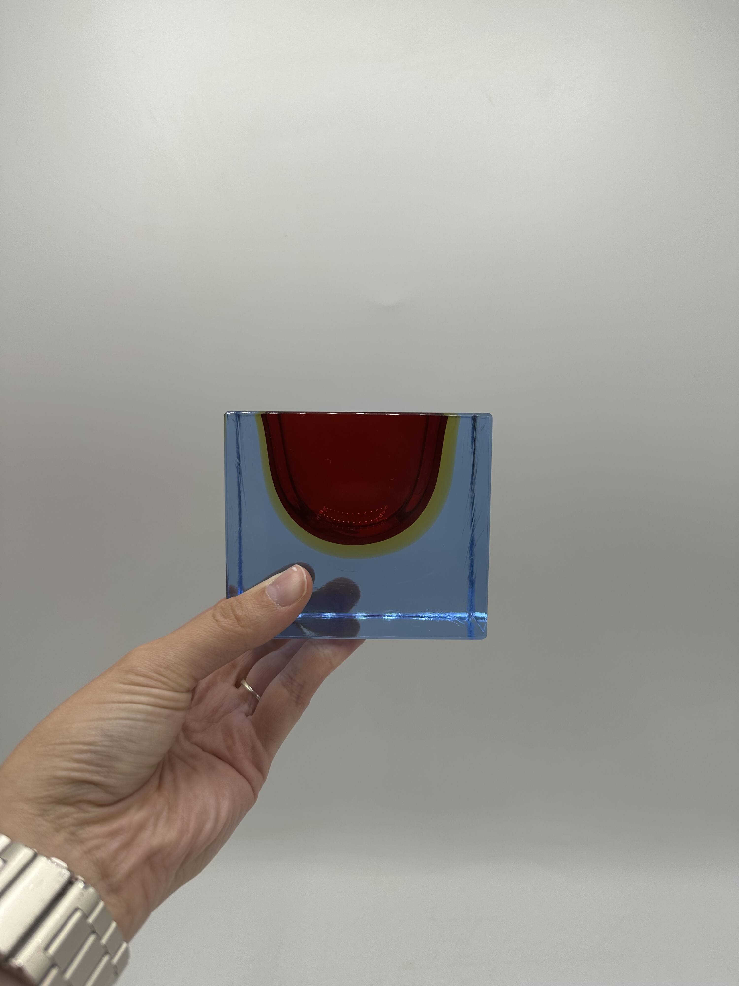 Sommerso Murano ashtray or pocket emptier 1960