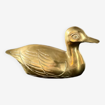 Canard en laiton mid-century