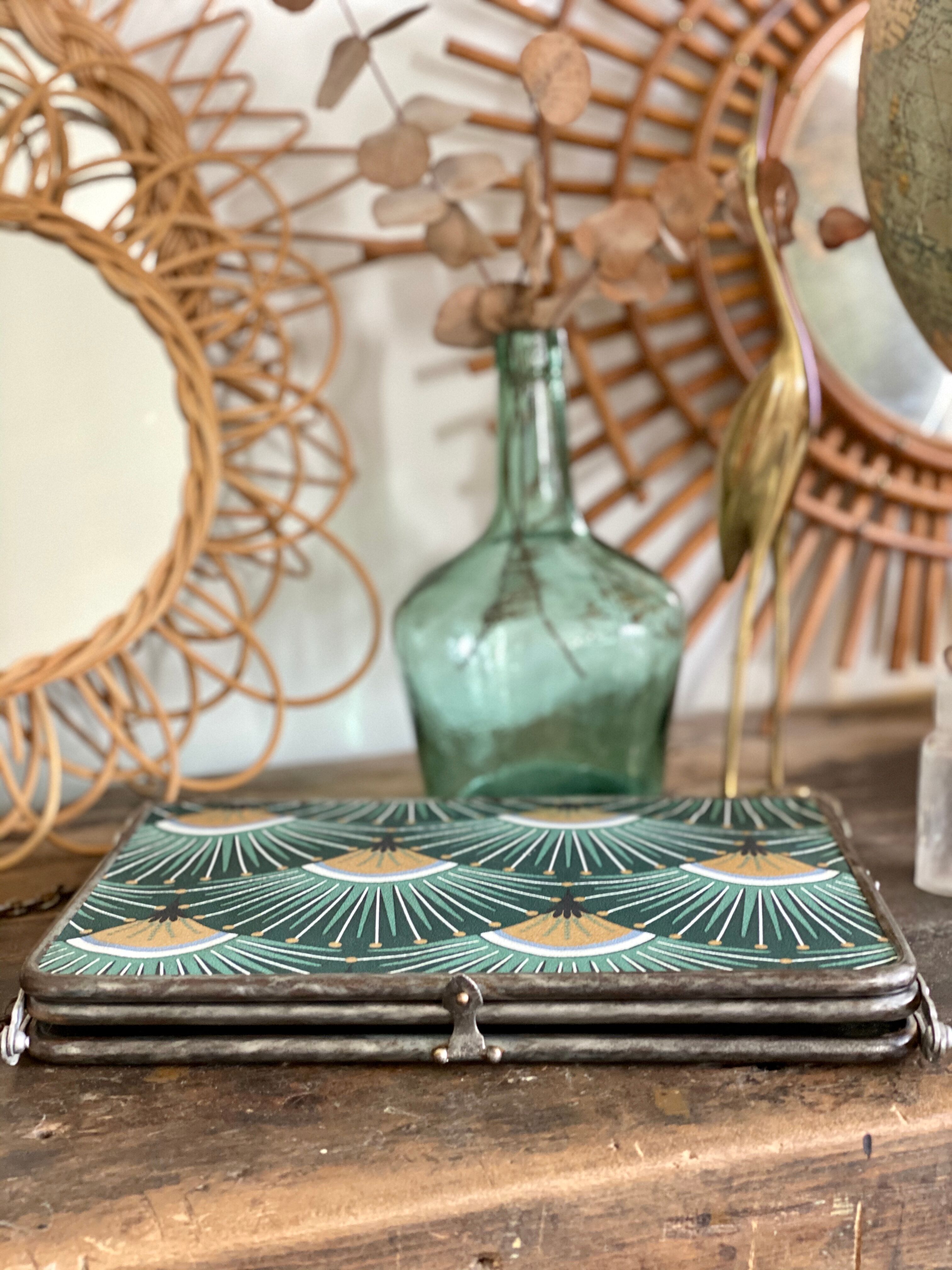 Vintage triptych barber mirror