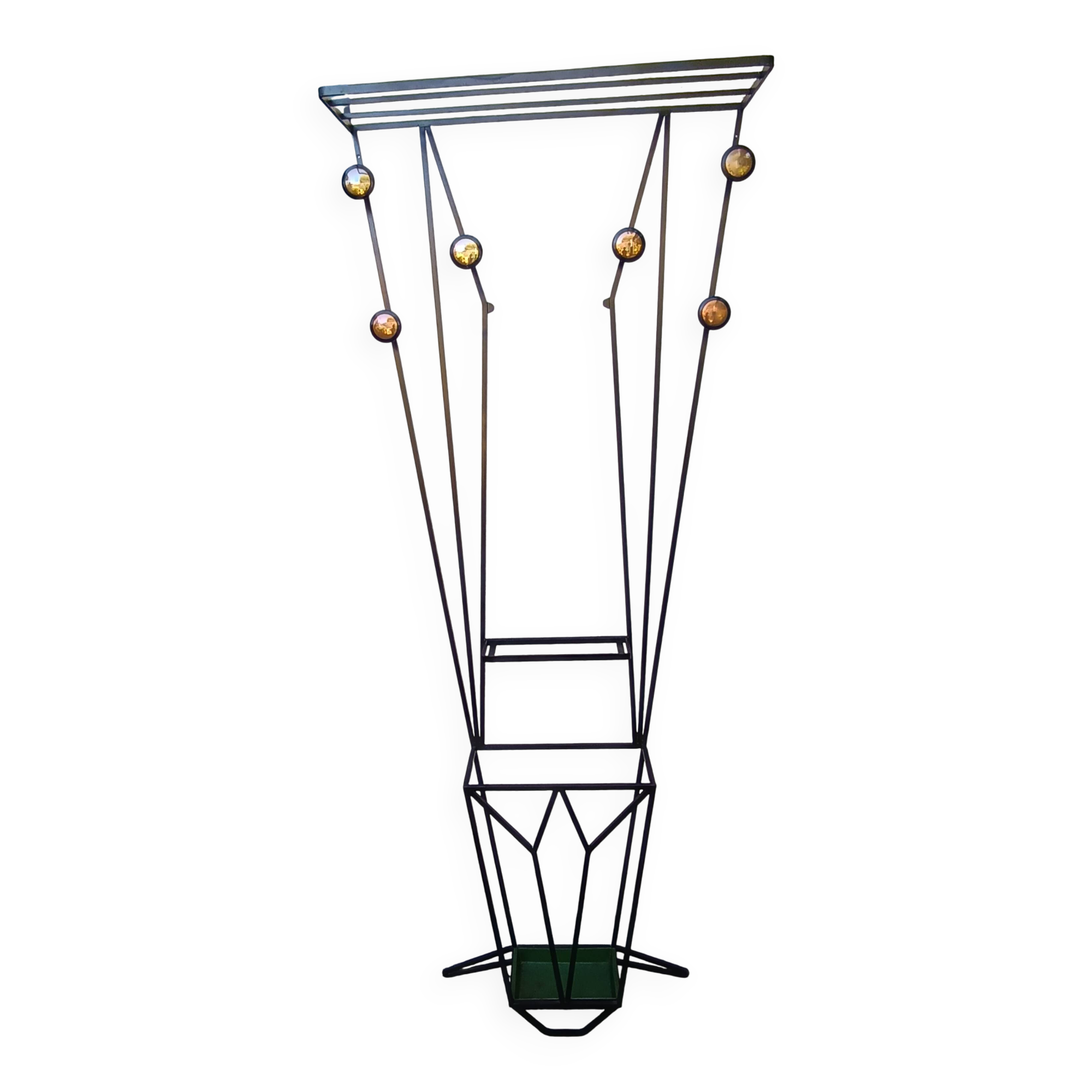 Large vintage coat rack wardrobe from the 50s/60s.