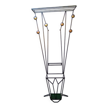 Large vintage coat rack wardrobe from the 50s/60s.