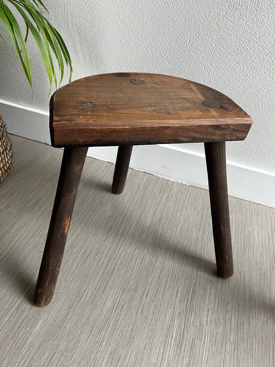Wooden tripod stools