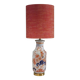 Vintage ceramic table lamp with Imari-inspired pattern.