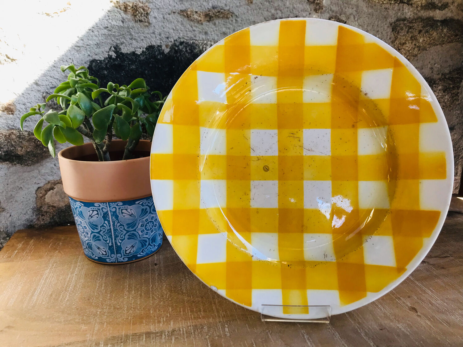 Service 21 earthenware plates of Sarreguemines Digoin Scottish model