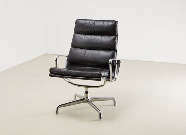 Fauteuil lounge Charles & Ray Eames EA216 Soft Pad pour Herman Miller 1969