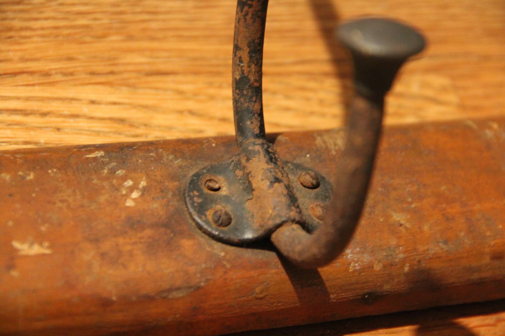 Antique workshop coat rack