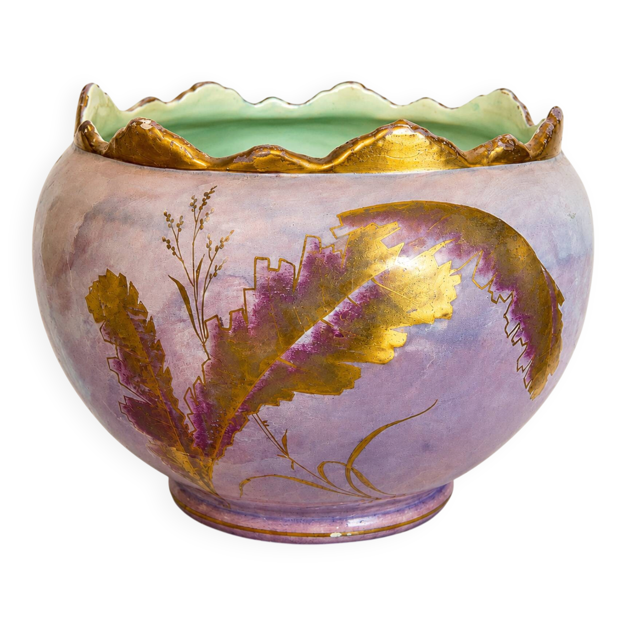 Large Art Nouveau cache-pot signed Jerome Massier