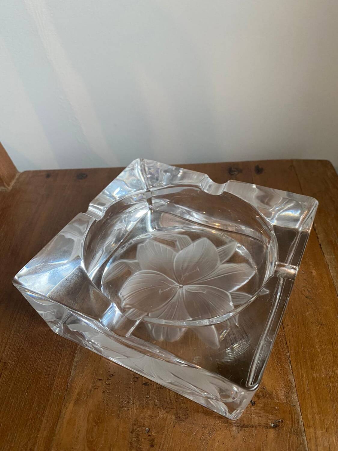 Durand crystal ashtray