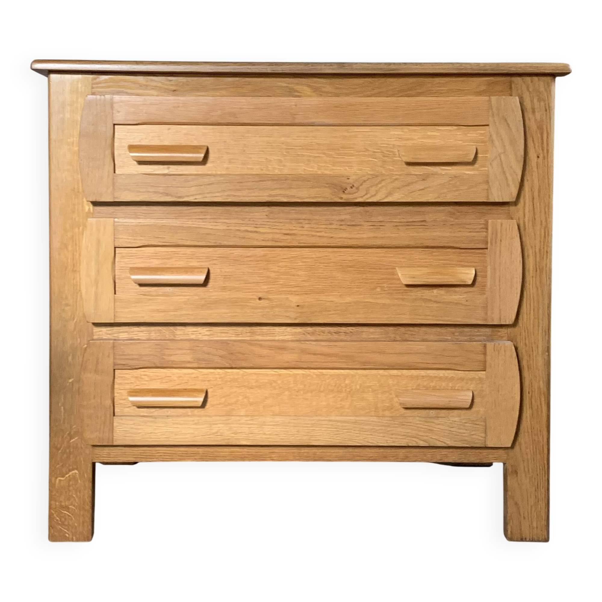 Vintage solid oak chest of drawers
