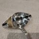 Silver-plated metal ladle for fat and lean meat, Ercuis silversmith, Louis XV, 29