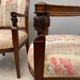 Pair of Mahogany Armchairs Return from Egypt Jacob Period Consulate Late Eighteenth