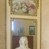 Trumeau bois miroir et tableau