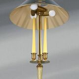 Empire Style Solid Bronze Bouillotte Lamp with Sheet Metal Shade