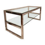 Vintage chrome coffee table