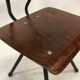 Chaise d'enfant industrielle vintage, chaise d'école, design hollandais
