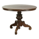 Table à manger ronde rustique en bois subtil avec une belle apparence.