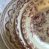 Set of 4 flat plates "Terre de Fer"
