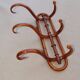 Curved wood wall coat rack bistro KOHN, around 1900, no Thonet