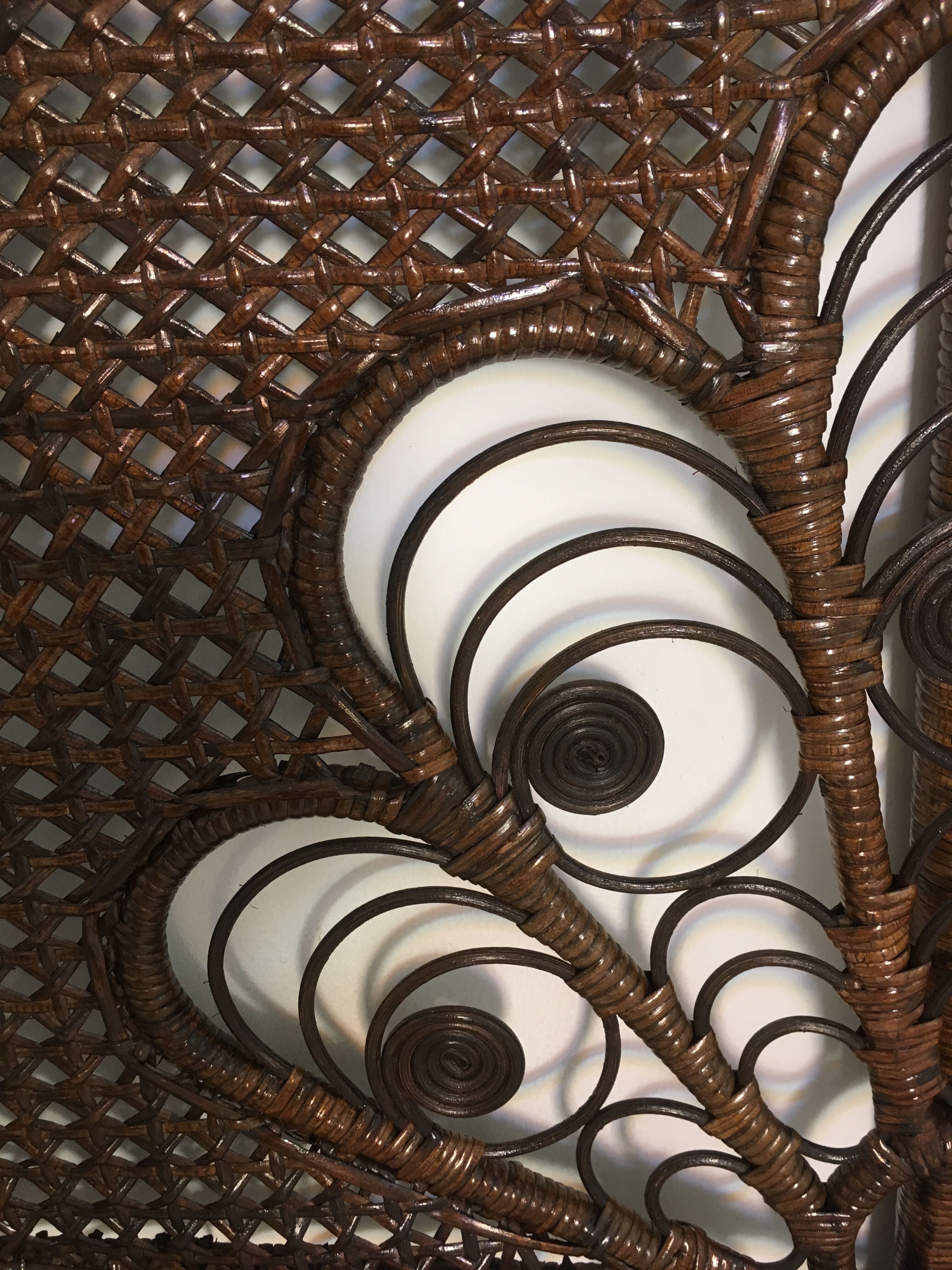 Bohemian headof in peacock rattan