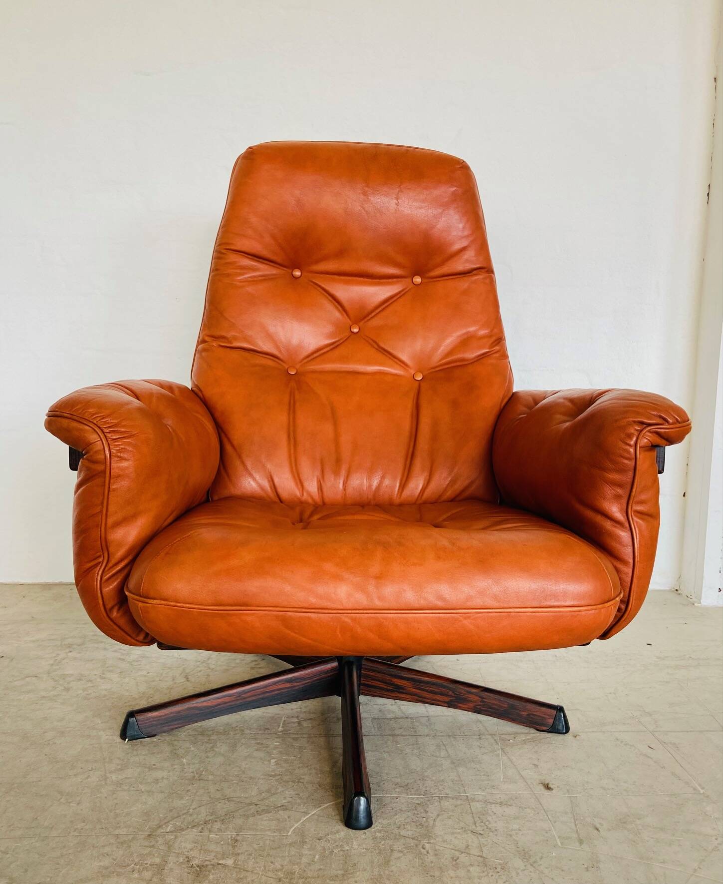 Vintage Danish mid-century Gote Mobler reclining lounge chair 1970s