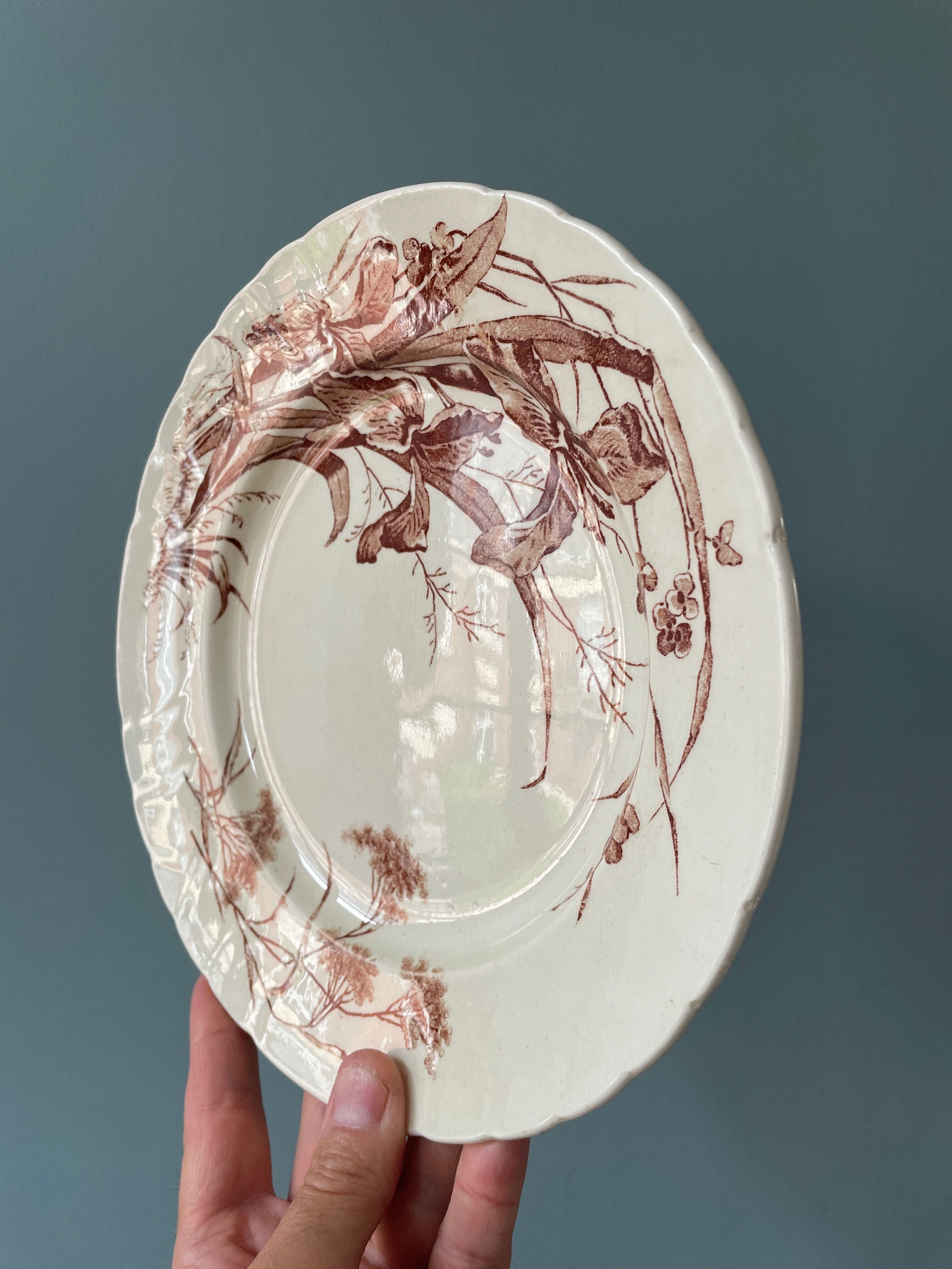 Lot de 2 assiettes Terre De Fer service « Flore »