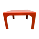 Square orange fiberglass coffee table