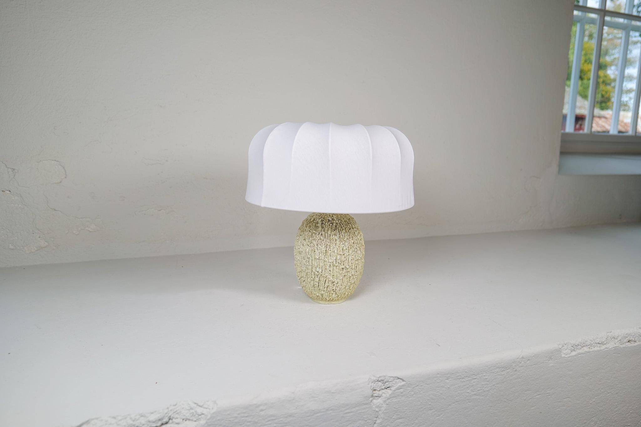 Large modernist mid-century table lamp "Chamotte" Gunnar Nylund Rörstrand, Sweden