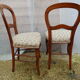 Pair of old chairs has medallion style Louis XVI