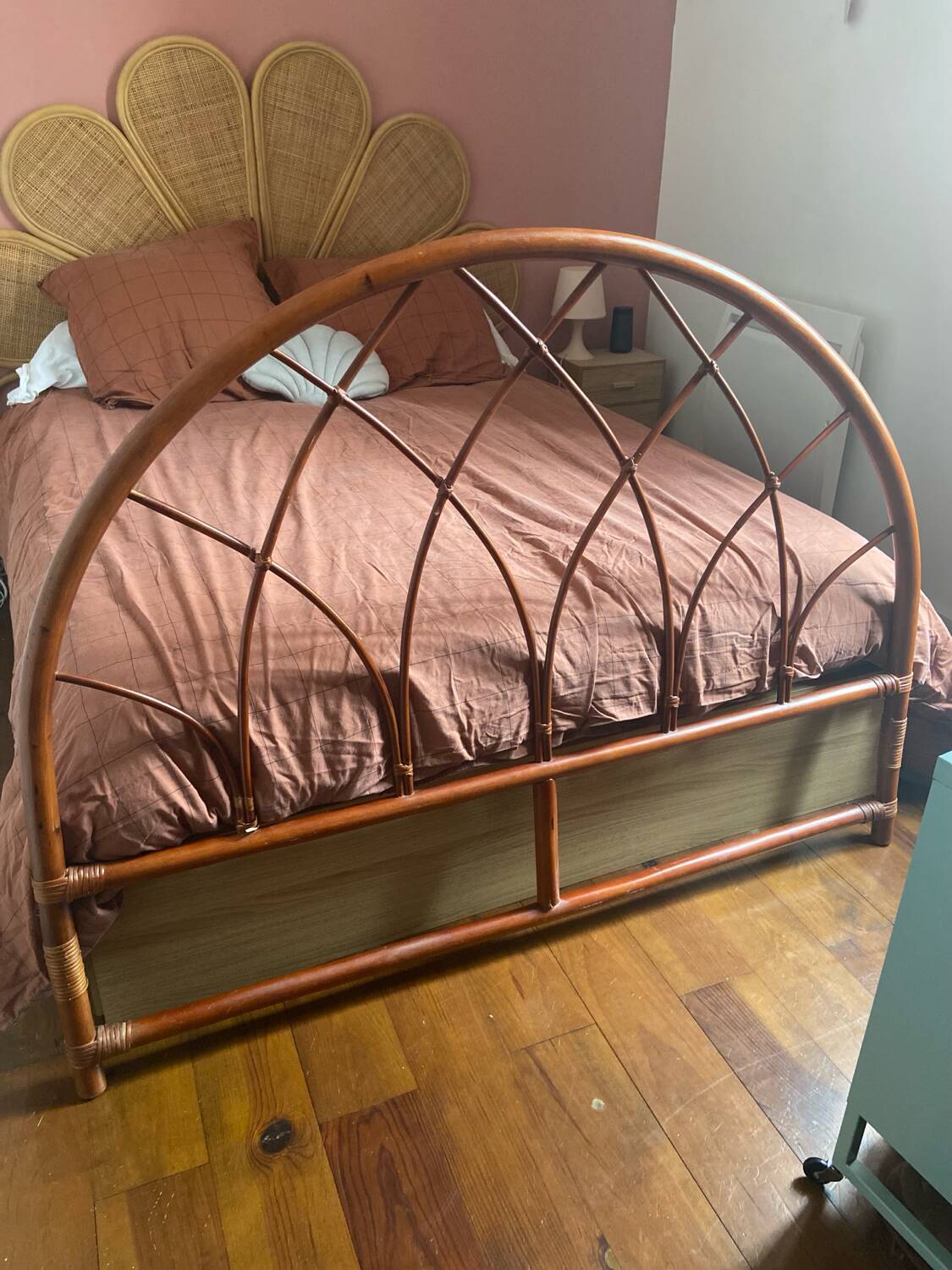 Rattan headboard