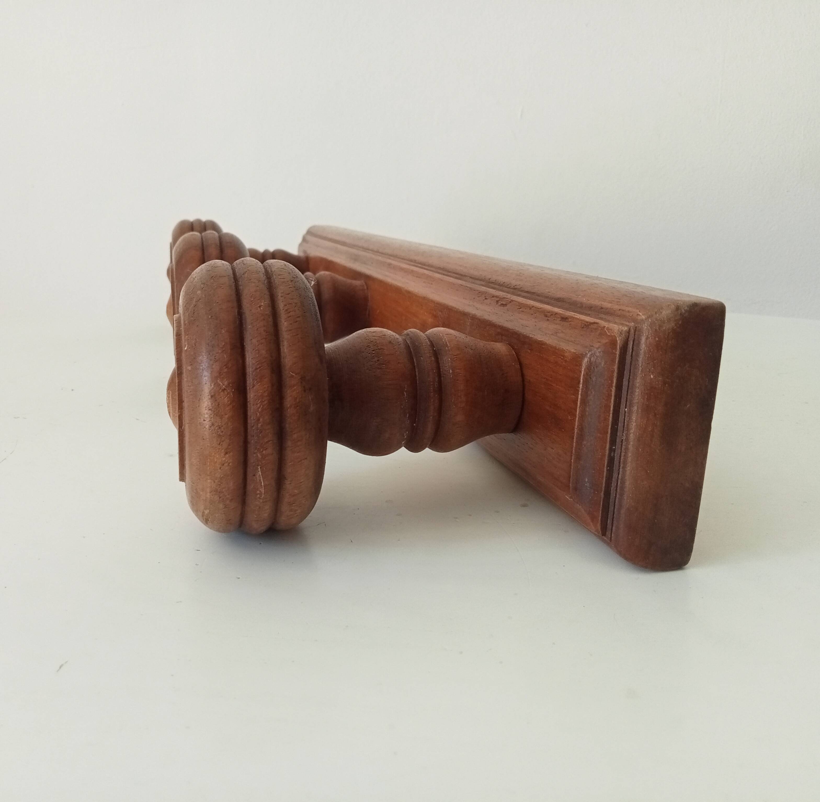 Rustic vintage wall coat rack