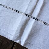 A batch of 2 White Checkered Napkins Monograms M M