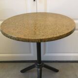Bistro table with steel base from the 70s/80s
