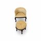 An antique Italian bar chair and a matching tufted vanity stool.