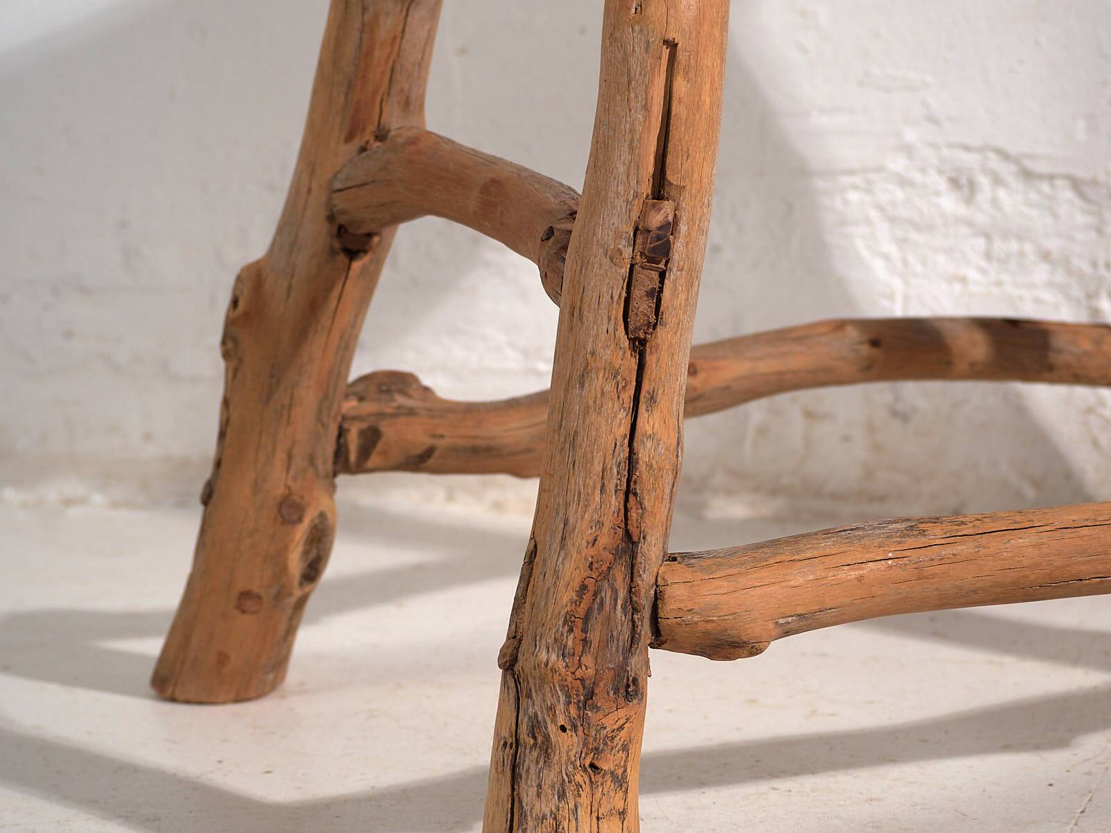 Antique stool in wabi-sabi style (c.1900) #3