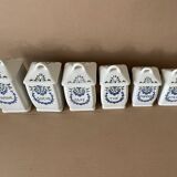 Set of 6 old spice jars